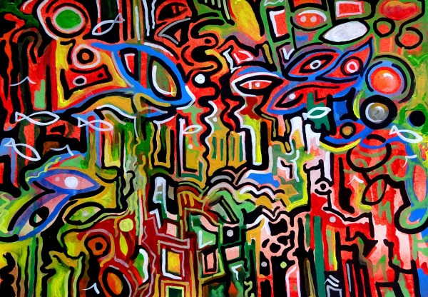 Abstract painting 1 2018 by Sumit Datta